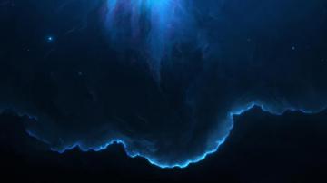 Blue Space Nebula 4k Wallpaper