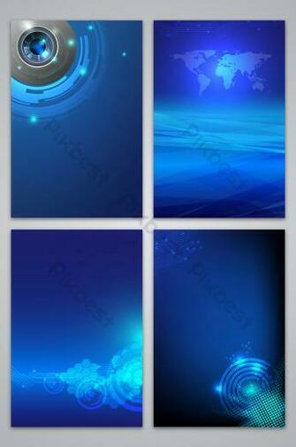 Fresh Blue Conference Technology Poster Background Background