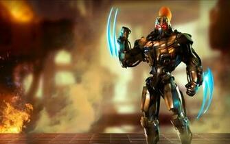 Gray Robot 3d Wallpaper Video Games Killer Instinct Fulgore