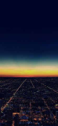 Sunset City iPhone X Wallpaper
