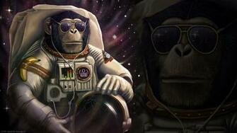 Monkey Astronaut Wallpaper HD