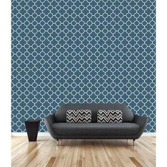 Origin Blue Quatrefoil Wallpaper Boulevard