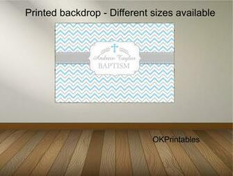 Baby Boy Baptism Backdrop Background