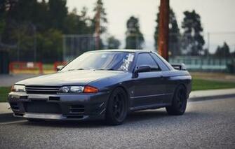 Photo Wallpaper Road Grey Background Nissan Skyline