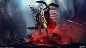 George Washington Fighting In The Revolutionary War