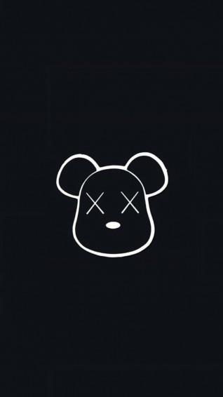 Kaws Iconic Black And White Artwork Wallpaper