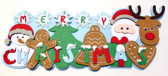 Huge Merry Christmas Layered Svg Wall Art Craft With Sarah