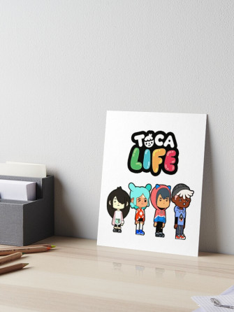 Toca Boca Life Characters Cute Art Board Print By