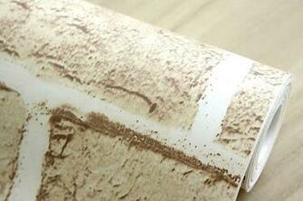 10m Pvc Wallpaper Beige Brick Stone Prepasted Self Adhesive