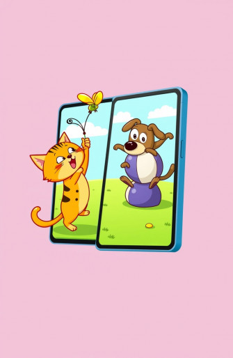 Funny Dual Screen Wallpaper