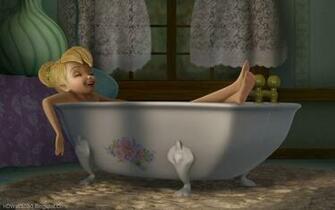 HD New Wallpaper Fairy Tinker Bell In Bathroom