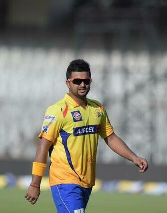 Chennai Super Kings Player Suresh Raina During A Practice
