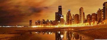 Chicago Late Evening Ultra HD Desktop Background Wallpaper For 4k