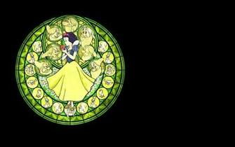 Disney Company Snow White Stained Glass Wallpaper