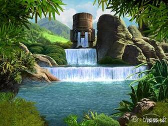 Waterfalls And Ancient Gods Screensaver