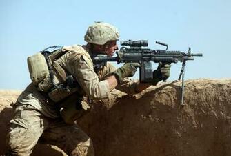 M249 Saw Machine Weapon Gun Military Soldier E Wallpaper