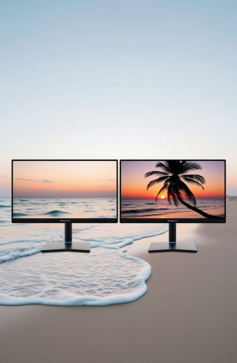 Dual Monitor Wallpaper Beach