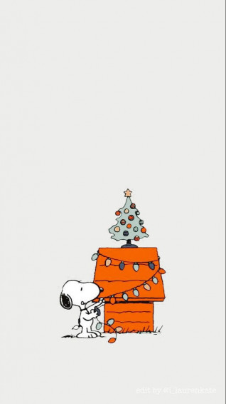 Cute Christmas iPhone Snoopy Wallpaper