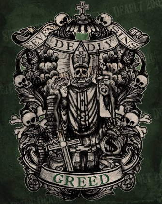 Deadly Greed Print Wallpaper
