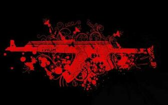 Vector Of Bloody Rifle Designs HD Wallpaper