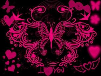 Pink And Black Background Wallpaper