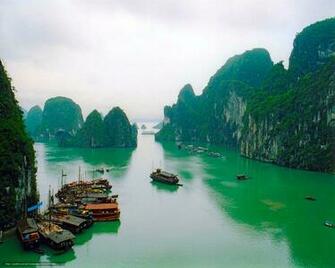 Wallpaper Vietnam Mountains Ships Desktop In