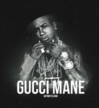 Gucci Mane On Black Background