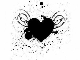 Abstract Black Urban Heart 3d And Cg HD Desktop Wallpaper