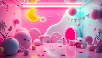 Aesthetic Cute Neon Wallpaper