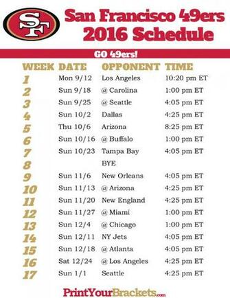 Printable San Diego Chargers Schedule Nfl