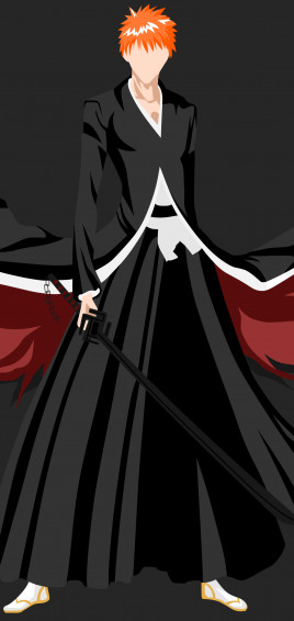 Anime Bleach Ichigo Kurosaki Minimalist Phone HD Wallpaper