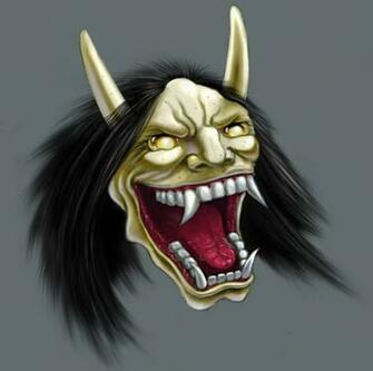 Japanese Oni Mask Wallpaper Hannya Noh By Tattooryan