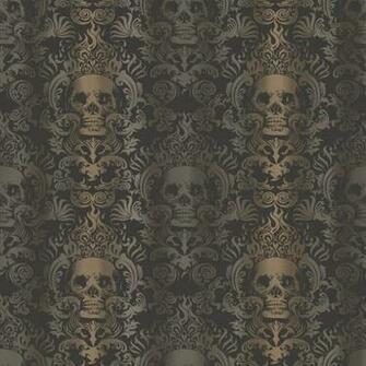 Shop Brewster Tot47111 Luther Sand Skull Modern Damask Wallpaper