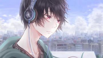 Wallpaper Boy Headphones Music Sad Anime HD Picture Image
