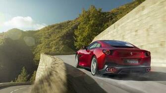 High Definition Wallpaper Of A Rosso Mugello Ferrari Portofino