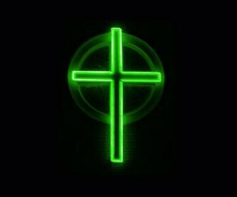 Neon Cross Wallpaper Background