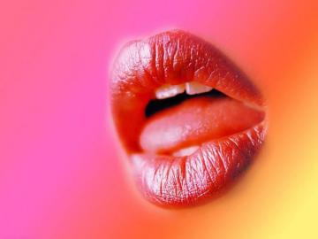 Hot Lips Ppt Background For Your Powerpoint Templates