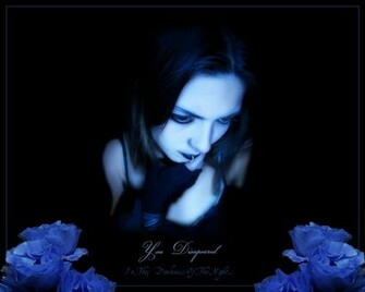 Gothic Desktop Wallpaper With A Woman In Black Purple Dress And