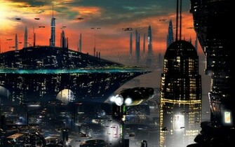 Cityscapes Futuristic Artwork HD Wallpaper City Town