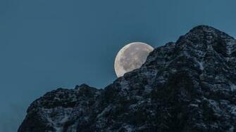 Canada Moon Yyc Landscape Kananaski