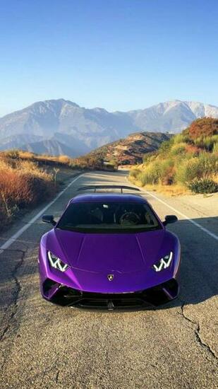 Purple Lambo iPhone Wallpaper Car