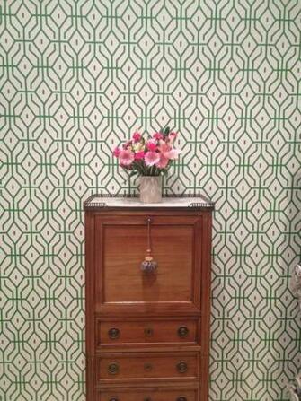 Anna Spiro Rosey Posey Trellis In Wheelbarrow Green Drawer