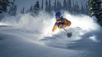 Ski Skiing Snow Winter Man Sport Wallpaper