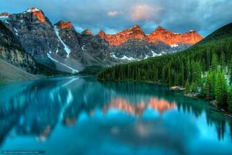 Wallpaper Moraine Lake Banff National Park Alberta Canada