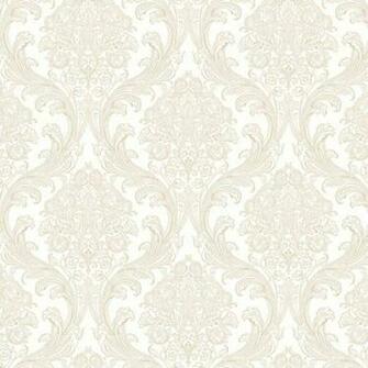 Cream With Gold Architectural Damask Wallpaper Wall Sticker Outlet