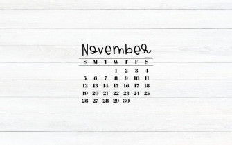 November Desktop Wallpaper Cute Calendar