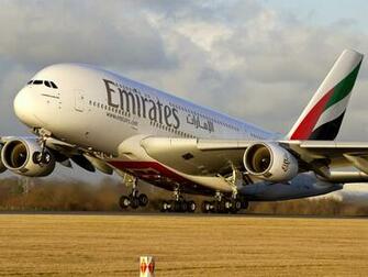 Airbus A380 Emirates Takeoff Leaving Runway Aircraft Wallpaper