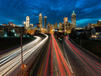 Atlanta Skyline Georgia United States Jackson Street Bridge 4k