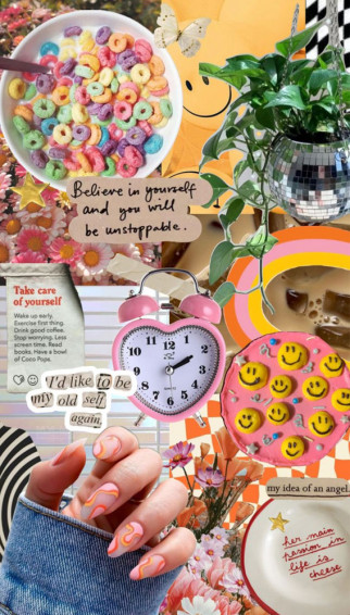 Summer Mood Board Wallpaper Believe In Yourself Quote