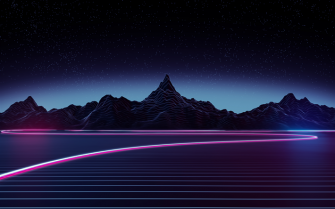 Wallpaper Neon Light 4k Nightscapes Mountains